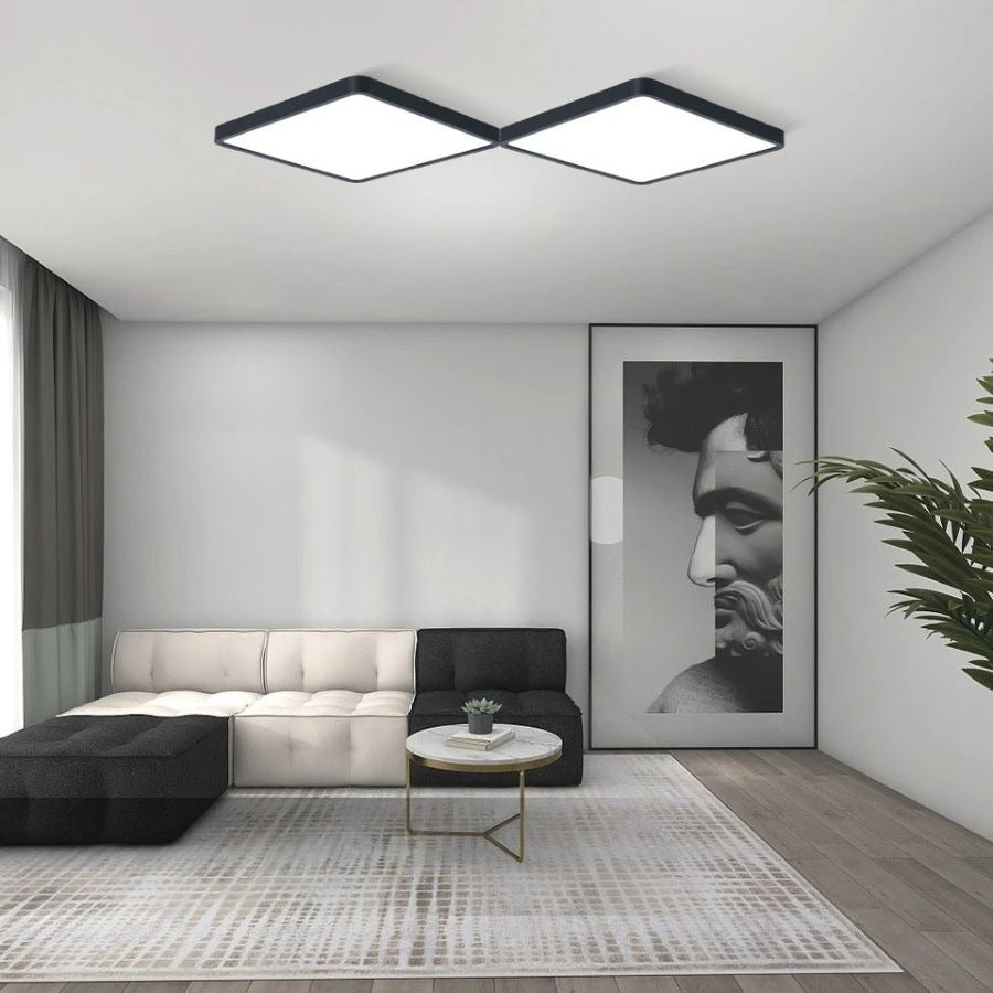 LumoSquare - Wood LED Ceiling Lights