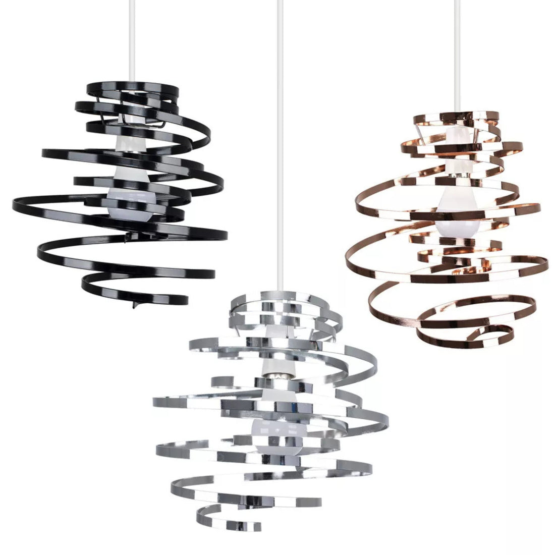 LumoSwirl – Twisted Modern Hanging Pendant Light