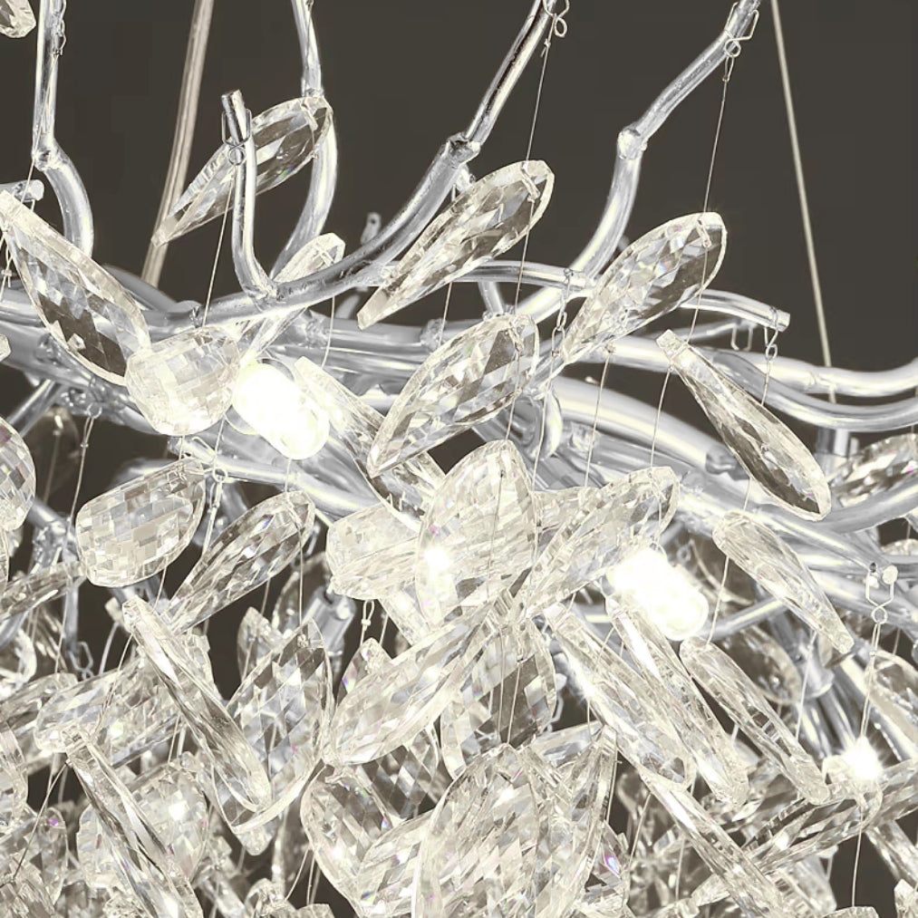LumiLeaf – Crystal Chandelier Ceiling Light
