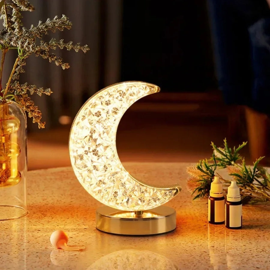 LunaFacet - Rechargeable Touch Moon-shaped Table Lamp