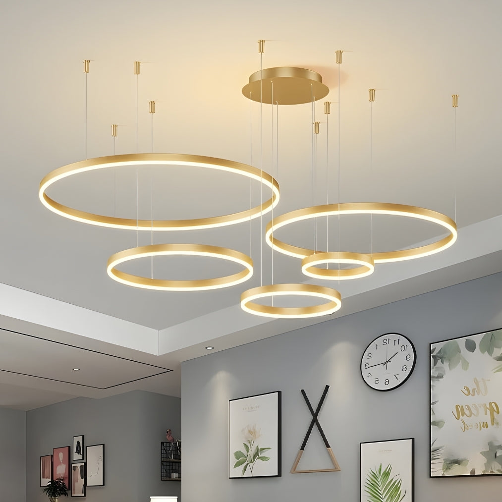Luna Rings - Modern LED Circular Chandelier Light