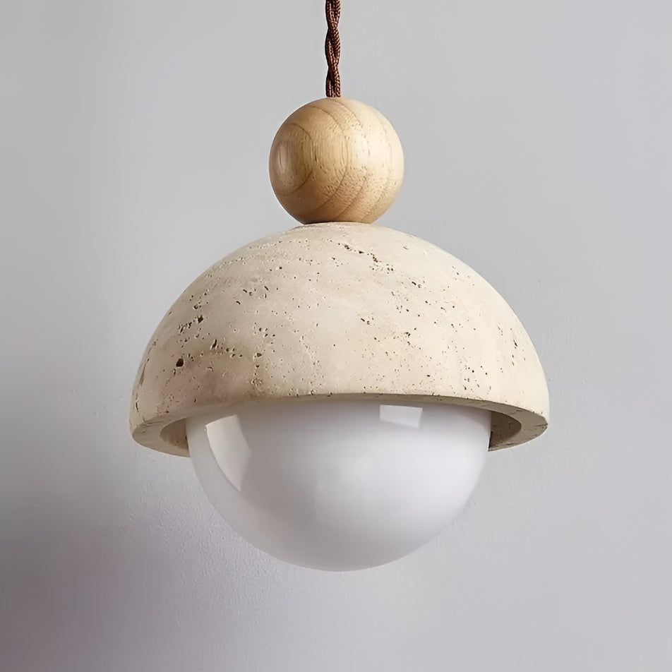 Natural Stone LED Pendant Light for Bedroom and Dining