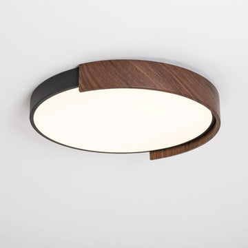 NovaHalo - Walnut Circular LED Ceiling Light