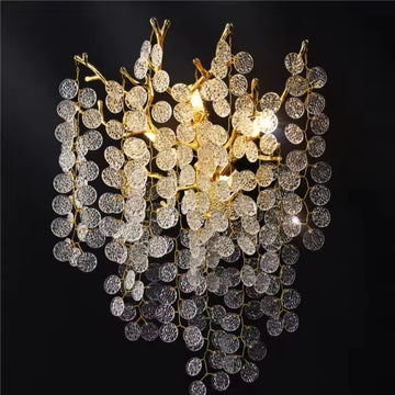 OpulaLeaf – Vintage Tree Crystal Wall Light