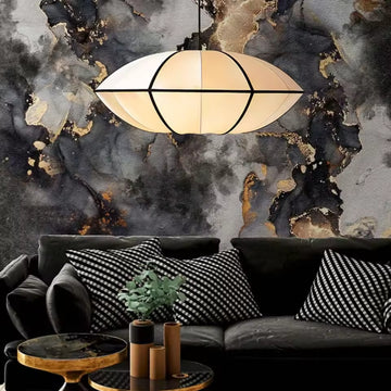OriLoom – Japanese Round Pendant Light with Fabric shade