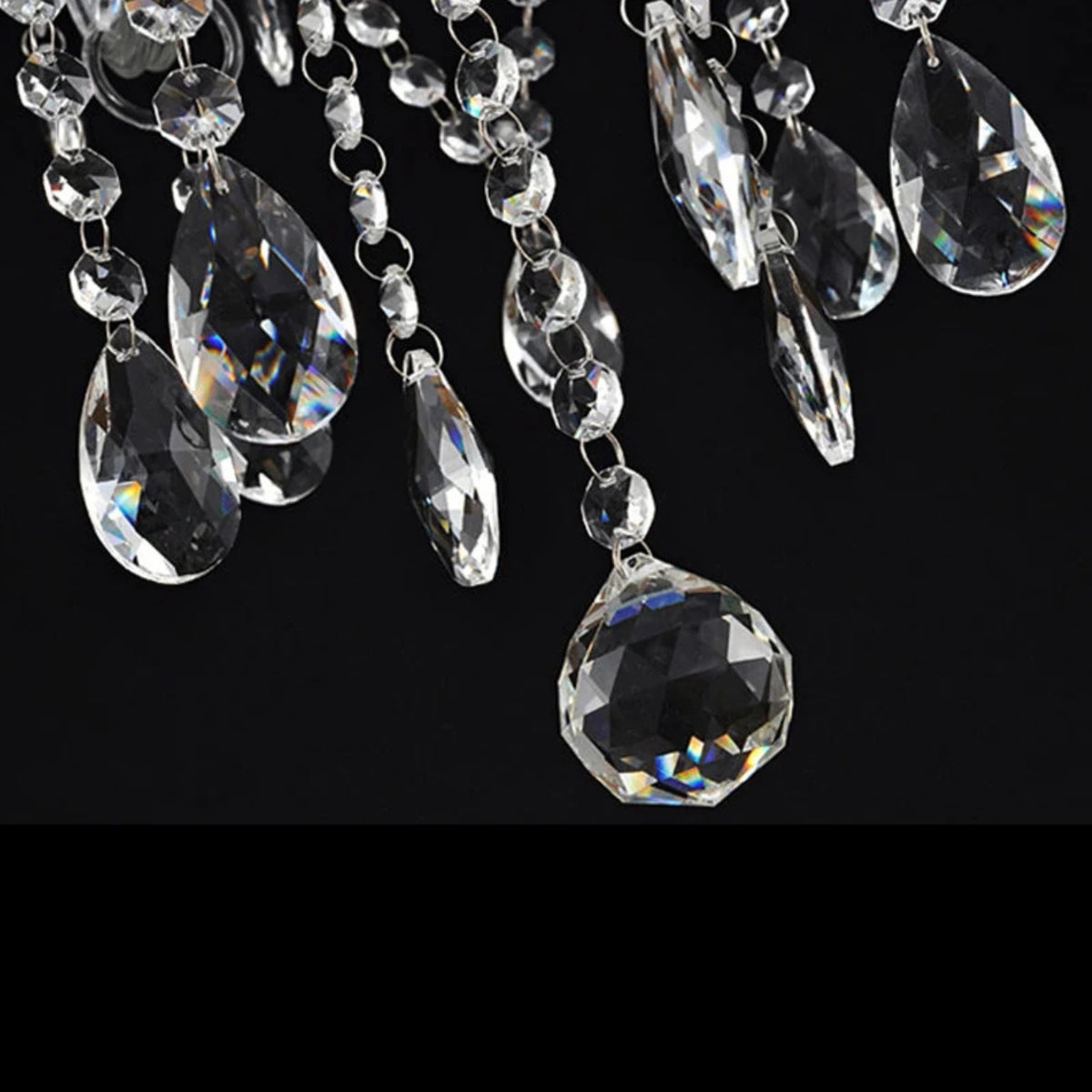 RadiantCandles - Vintage Crystal Chandelier Ceiling Light