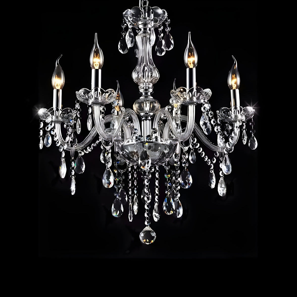 RadiantCandles - Vintage Crystal Chandelier Ceiling Light