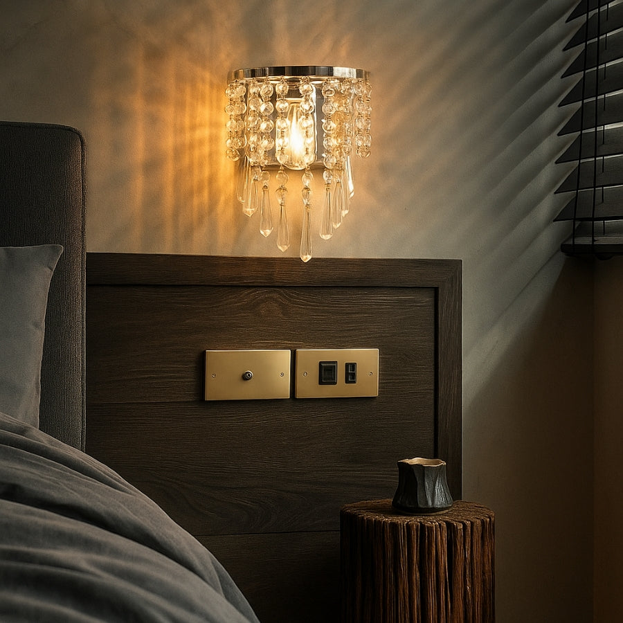 RadiantFalls - Modern Crystal Wall Light Fixture