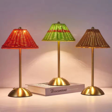 RattanLuma - Bedside Rechargeable Rattan LED Table Lamp