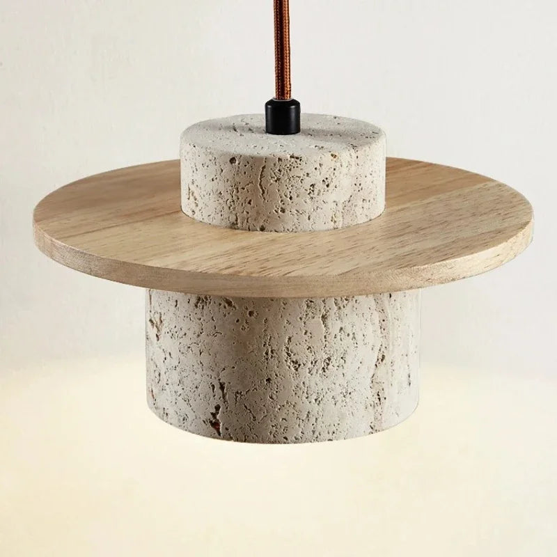 Japanese Stone Pendant Light for Bedroom & Living Room