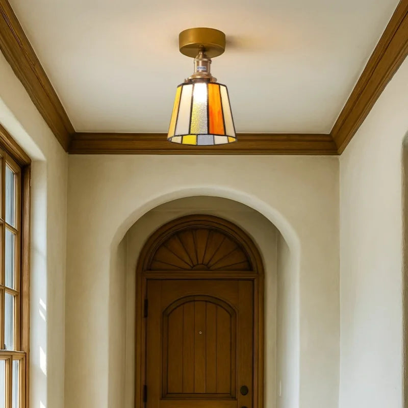 Wabi Sabi Colored Glass LED Ceiling Light Fixture