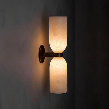 MarmoLume Minimalist Marble Wall Light – Designer Bedside Lamp