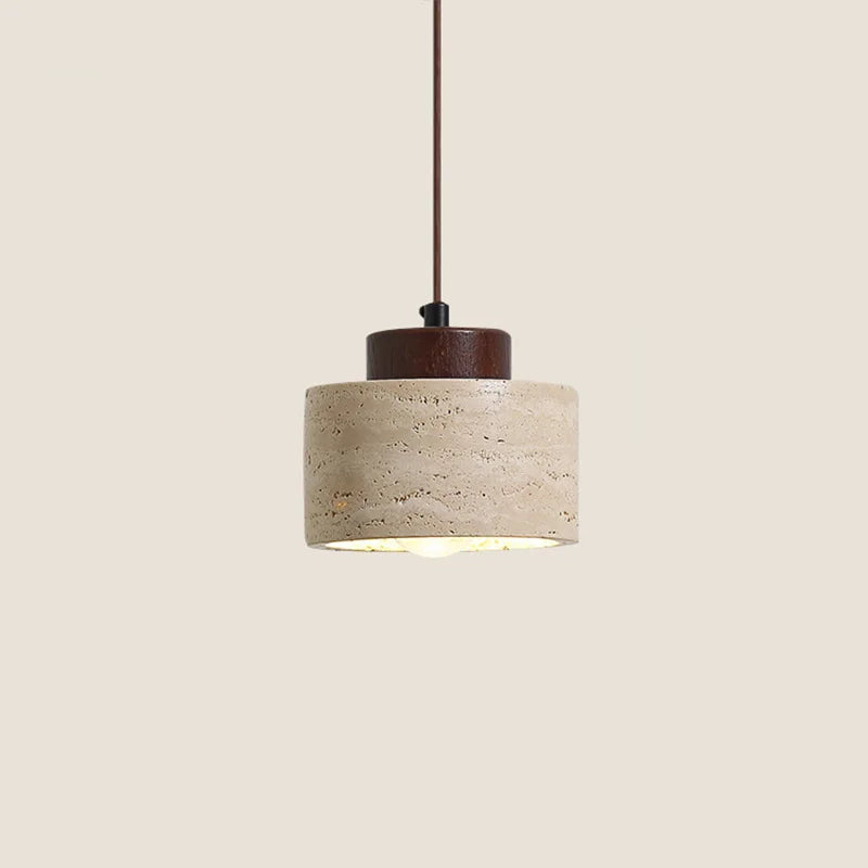 B Body Color Stone Pendant Bedside Lamp With Warm Yellow Glow