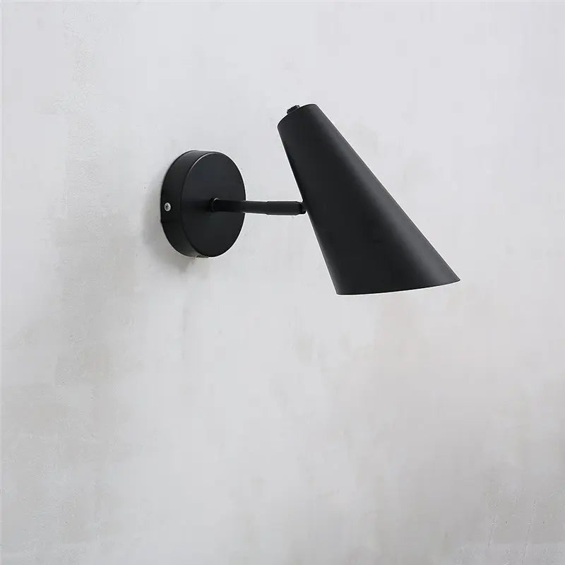 black No switch Lampshade Color Modern Adjustable Swing Arm Wall Lamp With Pull Chain