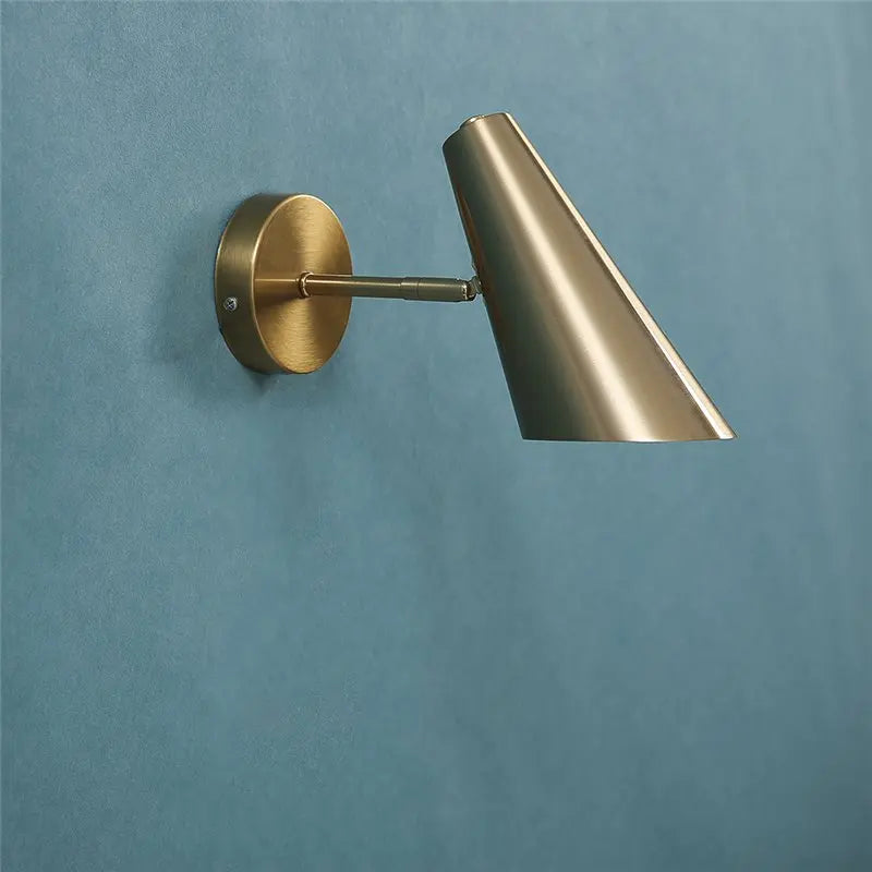 golden No switch Lampshade Color Modern Adjustable Swing Arm Wall Lamp With Pull Chain