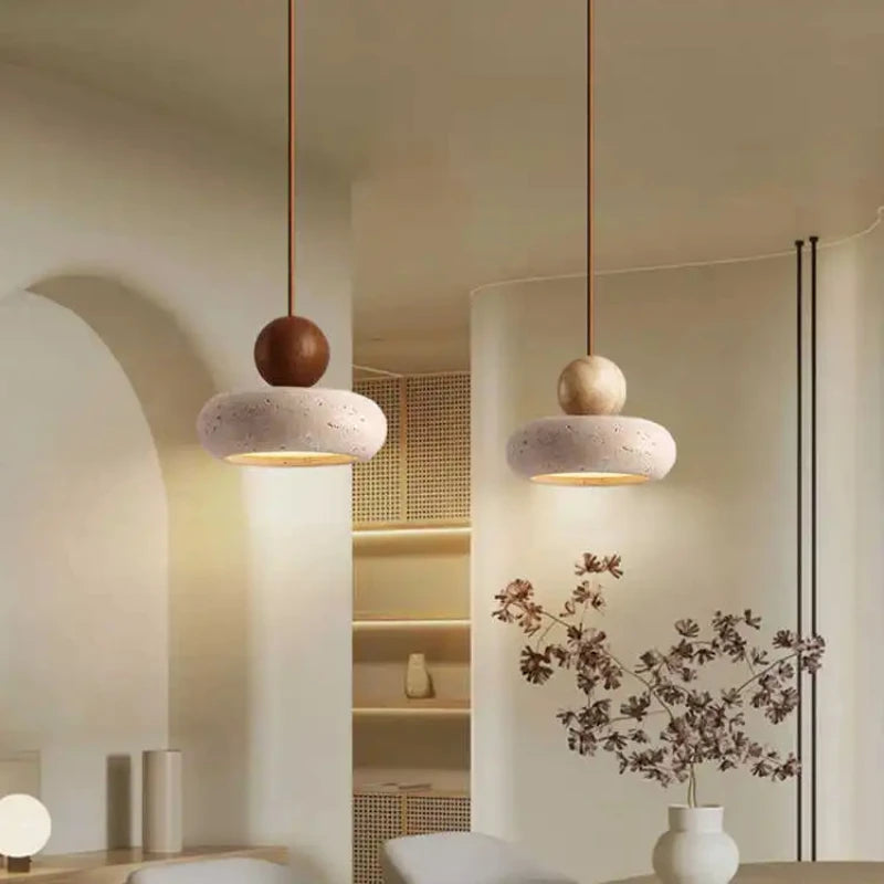 Natural Agate Stone LED Pendant Light for Cozy Spaces