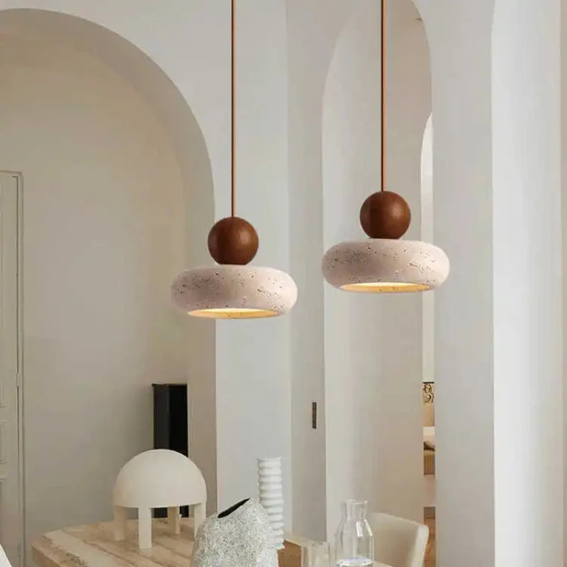 Natural Agate Stone LED Pendant Light for Cozy Spaces