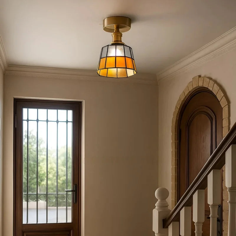 Wabi Sabi Colored Glass LED Ceiling Light Fixture