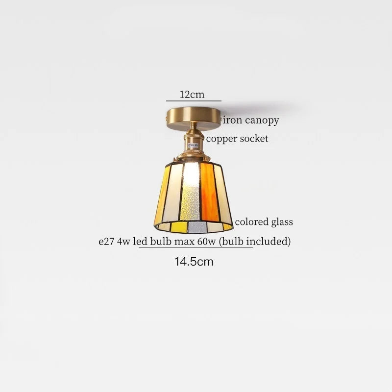 Wabi Sabi Colored Glass LED Ceiling Light Fixture