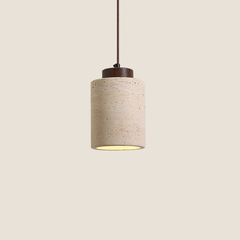 D Body Color Stone Pendant Bedside Lamp With Warm Yellow Glow