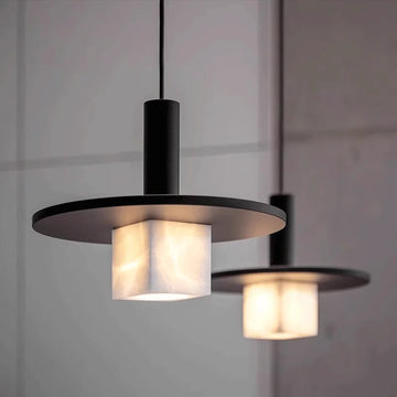 MarmoDrop Marble Pendant Light – Modern Bedside Hanging Lamp