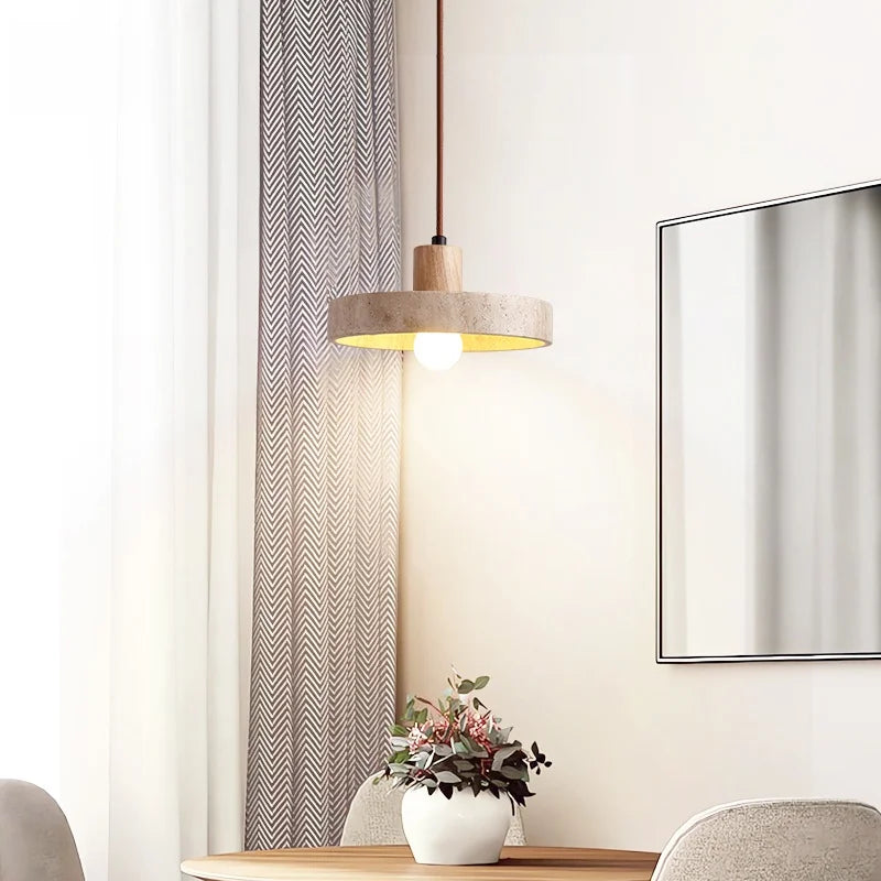 Yellow Travertine LED Pendant Light for Modern Interiors