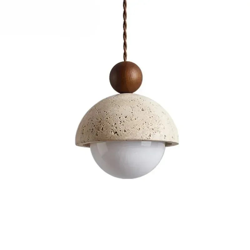 Natural Stone LED Pendant Light for Bedroom and Dining