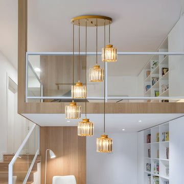 StellaTwist - Spiral Crystal Chandelier Staircase Pendant Light