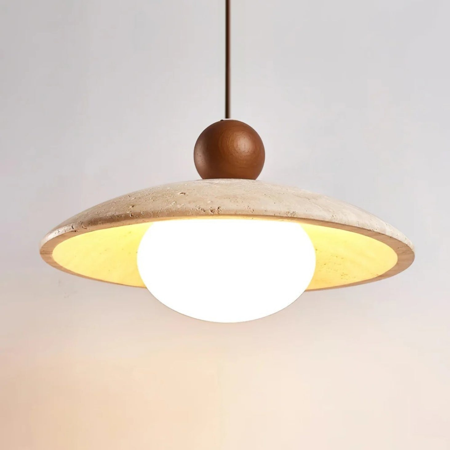 TerraGlow – Japandi Stone Pendant Light