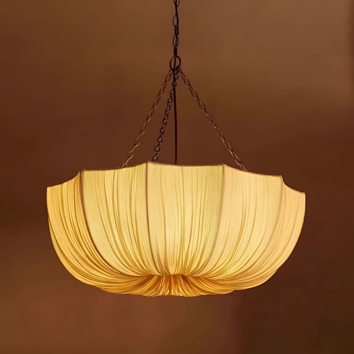UmbraLume Pleated Fabric Chandelier Pendant Light