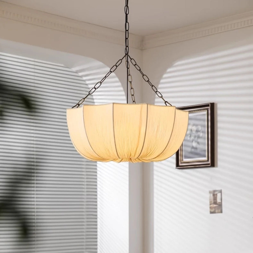 UmbraLume Pleated Fabric Chandelier Pendant Light