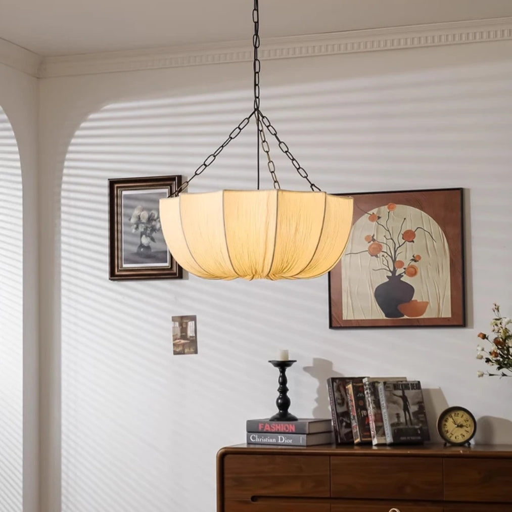 UmbraLume Pleated Fabric Chandelier Pendant Light