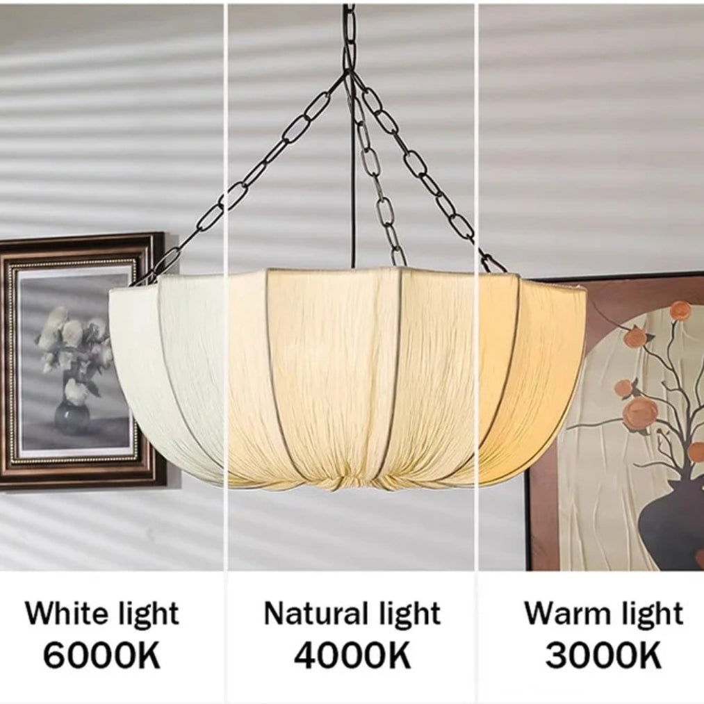 UmbraLume Pleated Fabric Chandelier Pendant Light