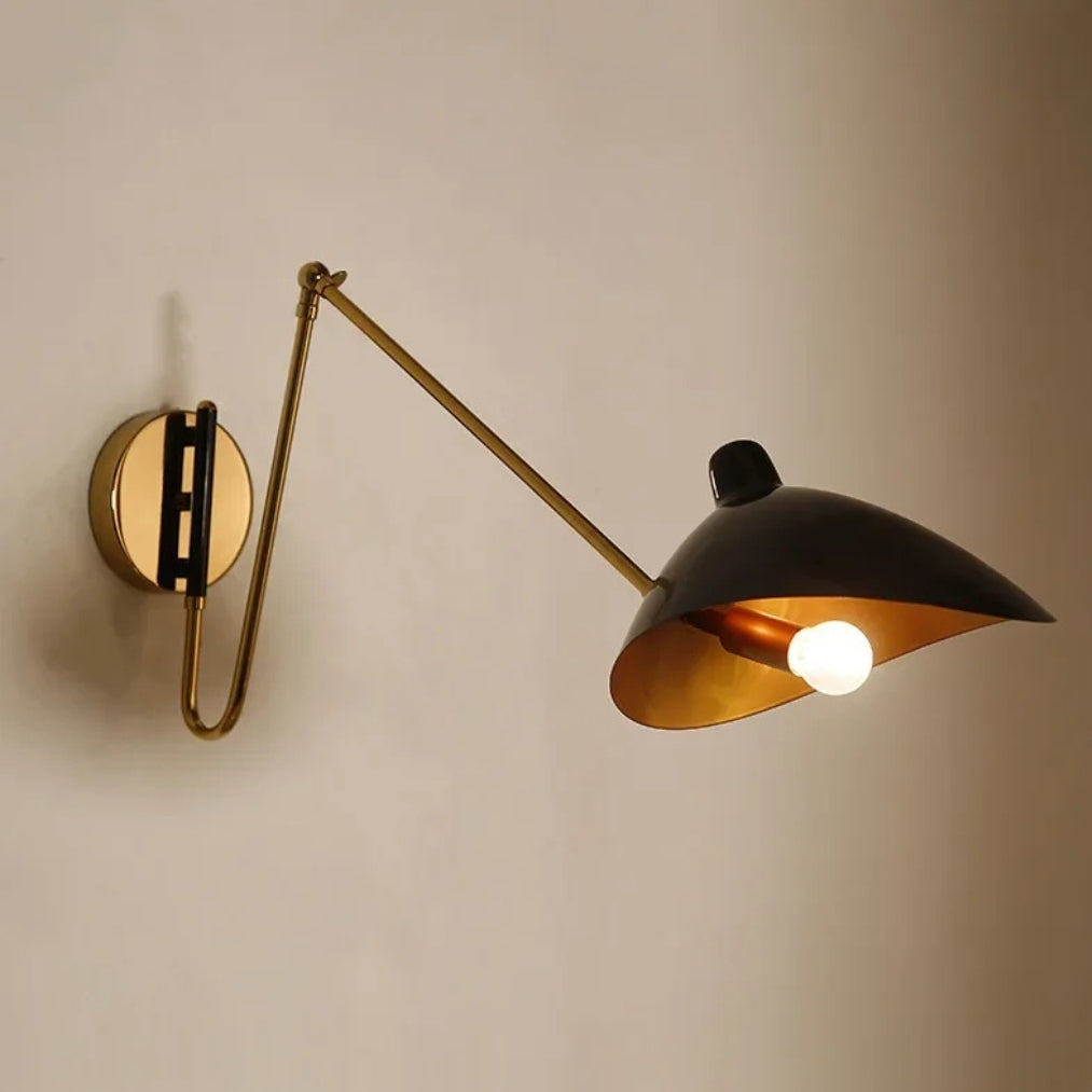 VintaNoir - Adjustable Swing Arm Reading Wall Light