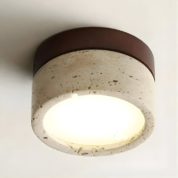 VivaStone – Round Stone Small Ceiling Light