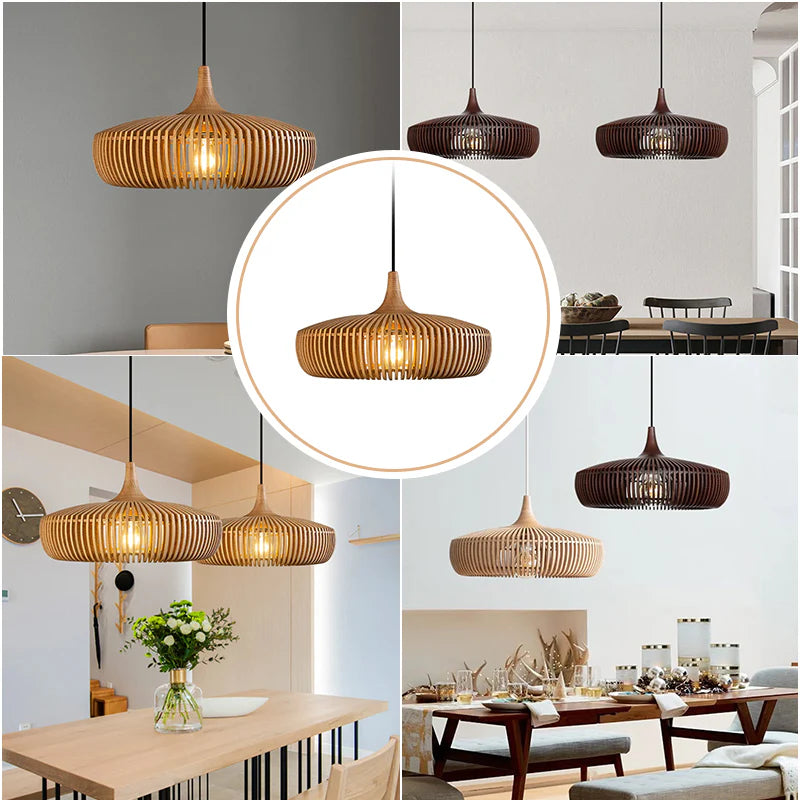 WoodyCraft – Wooden Pendant Lamp Kitchen Island